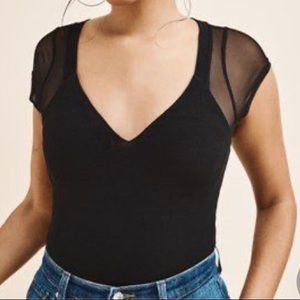 NWT Dynamite Black Mesh Bodysuit